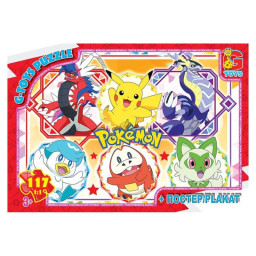 Детский пазл "Покемоны" G-Toys PM05 постер, 117 элементов