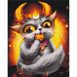 Картина за номерами "Котик Телець" ©Маріанна Пащук Brushme BS54080, 40x50 см