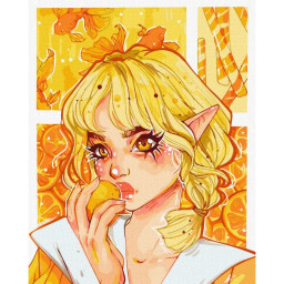 Картина за номерами "Апельсинове захоплення" ©nila_art_art Ідейка KHO2548, 40х50 см