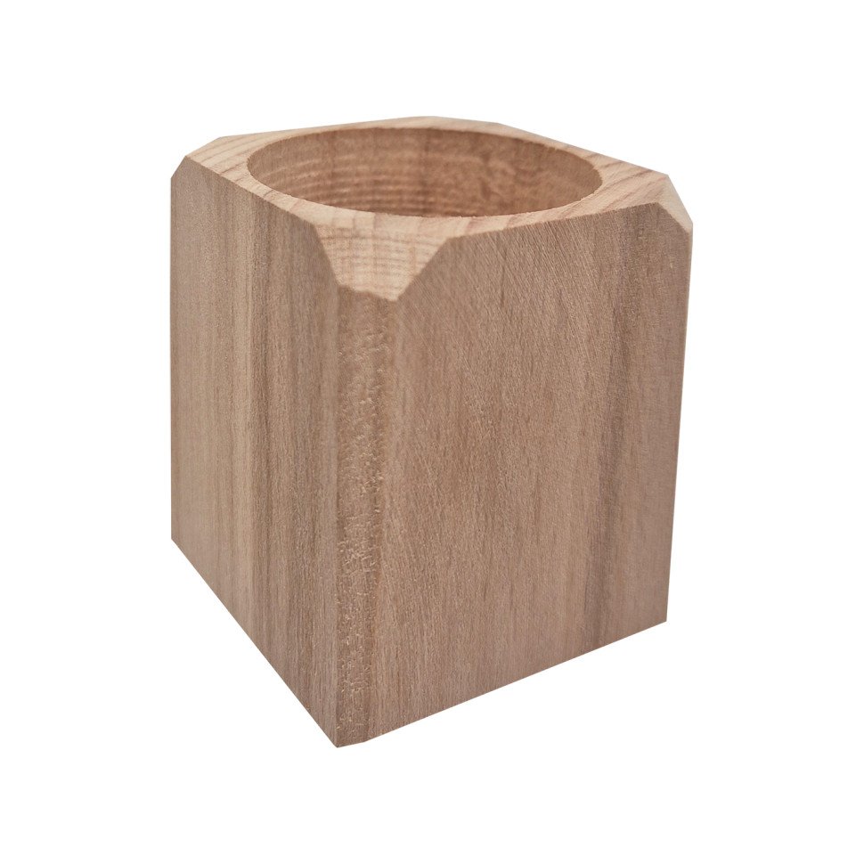 Подсвечник деревянный для свечей-таблеток Bambi Candlestick-5, 4,5×4,5×5,5 см