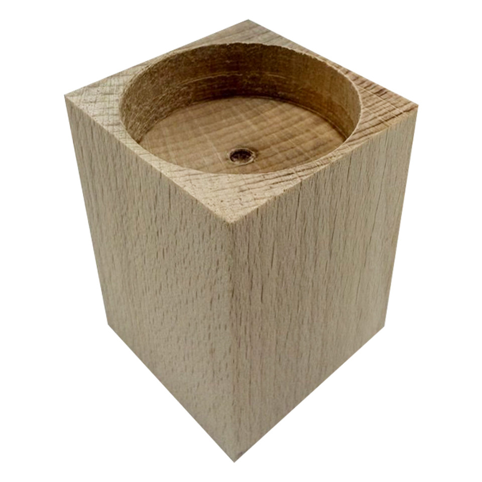 Свічник дерев'яний для свічок-таблеток Bambi Candlestick-5, 4,5×4,5×5,5 см