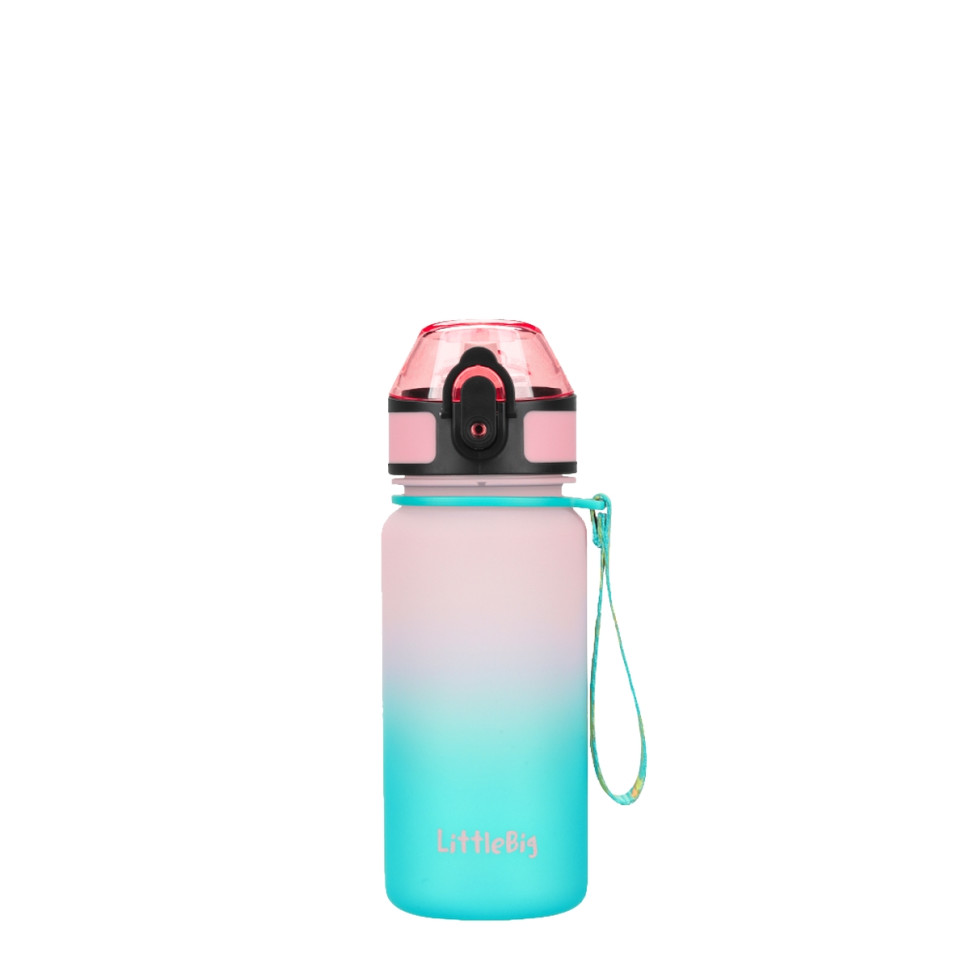 Дитяча пляшка для води LittleBig UZSPACE 3020(Pink-Blue) 350 мл, рожево-блакитна