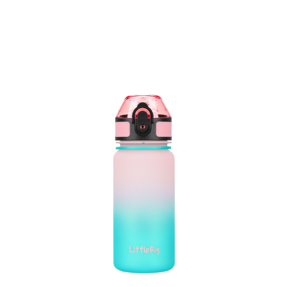 Дитяча пляшка для води LittleBig UZSPACE 3020(Pink-Blue) 350 мл, рожево-блакитна