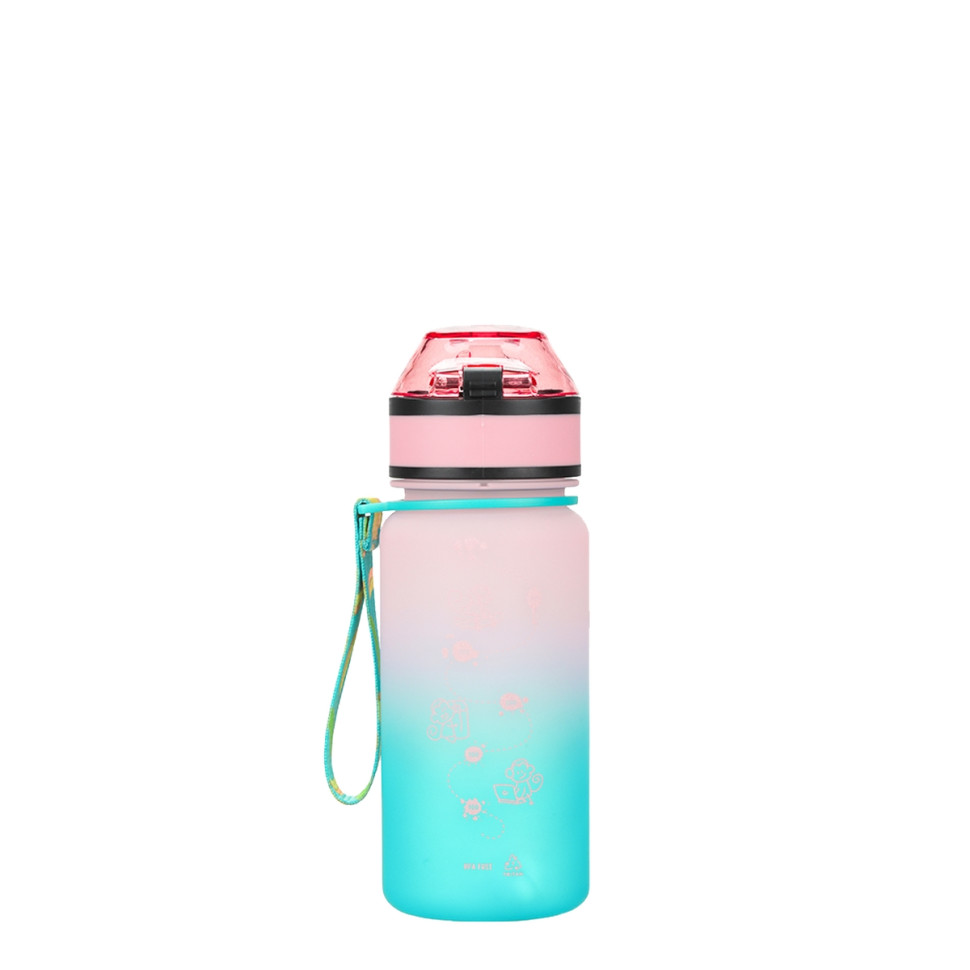 Дитяча пляшка для води LittleBig UZSPACE 3020(Pink-Blue) 350 мл, рожево-блакитна