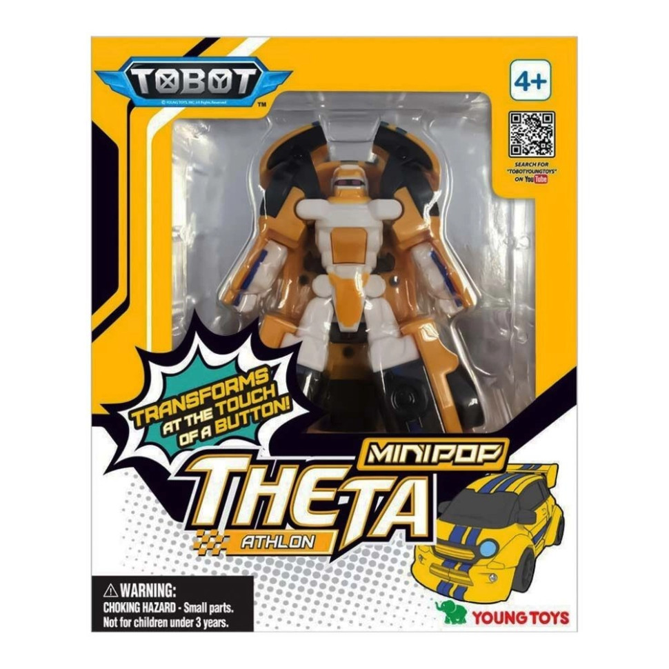 Игрушка-трансформер Атлон мини Тобот Тета Young Toys 301064 в желтом цвете