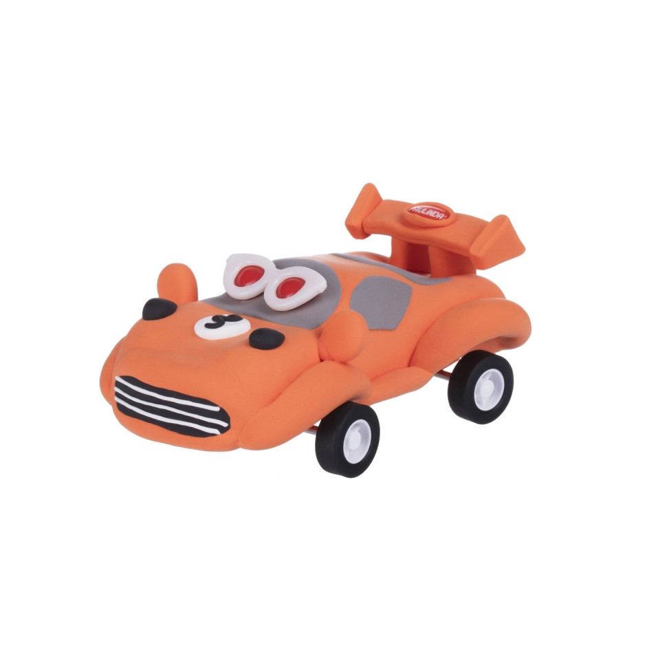 Маса для ліплення Paulinda Super Dough Racing time Машинка помаранчева, інерційний механізм PL-081161-3