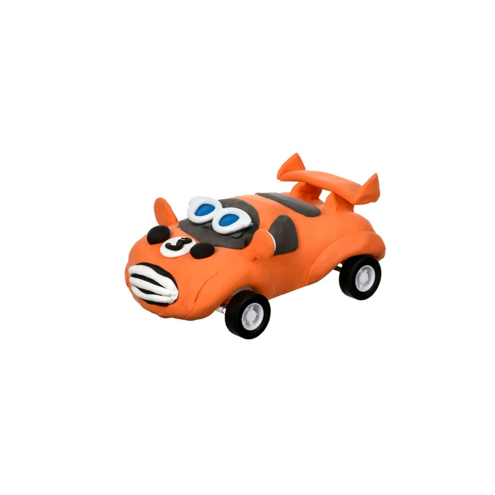 Маса для ліплення Paulinda Super Dough Racing time Машинка помаранчева, інерційний механізм PL-081161-3