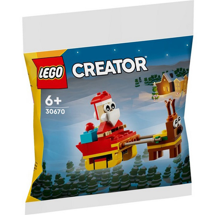 Конструктор Creator Рождественские забавы с дымоходом с Сантой LEGO 30692, 7 деталей