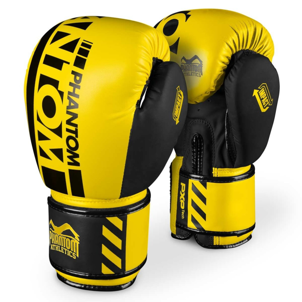 Боксерские перчатки APEX Neon Phantom PHBG2885-10 Yellow 10 унций (капа в подарок)