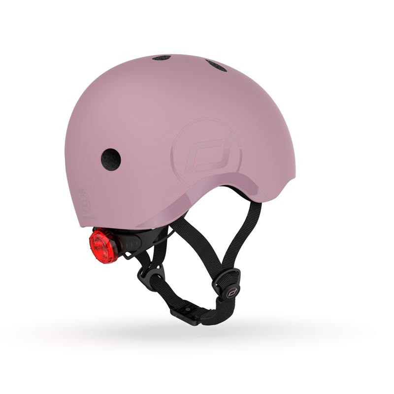 Шолом захисний дитячий Scoot and Ride SR-190605-WILDBERRY, пастельно-бузковий з ліхтариком 51-53см