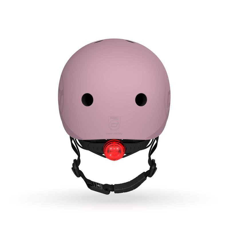 Шолом захисний дитячий Scoot and Ride SR-190605-WILDBERRY, пастельно-бузковий з ліхтариком 51-53см
