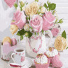 Картина за номерами. Rainbow Art "Троянди і солодощі" GX36022-RA 