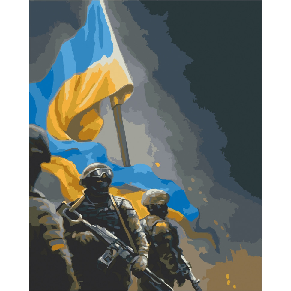 Картина за номерами "Українські воїни" Art Craft 10339-AC 40х50 см по цене 240 грн.