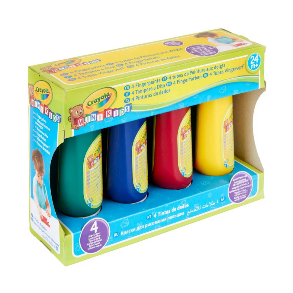 Набор пальчиковых красок Mini Kids Crayola 256455.106, 4 штучки