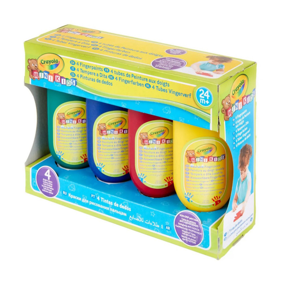 Набор пальчиковых красок Mini Kids Crayola 256455.106, 4 штучки