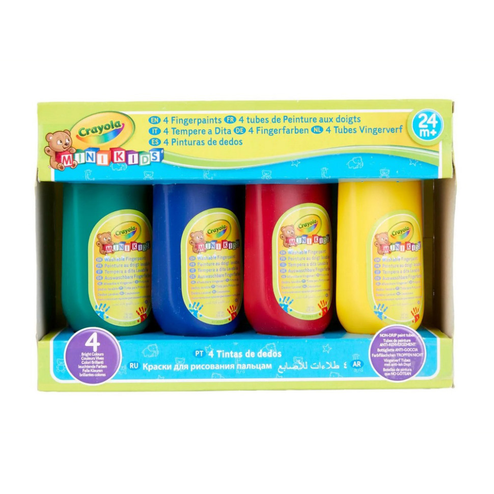 Набор пальчиковых красок Mini Kids Crayola 256455.106, 4 штучки