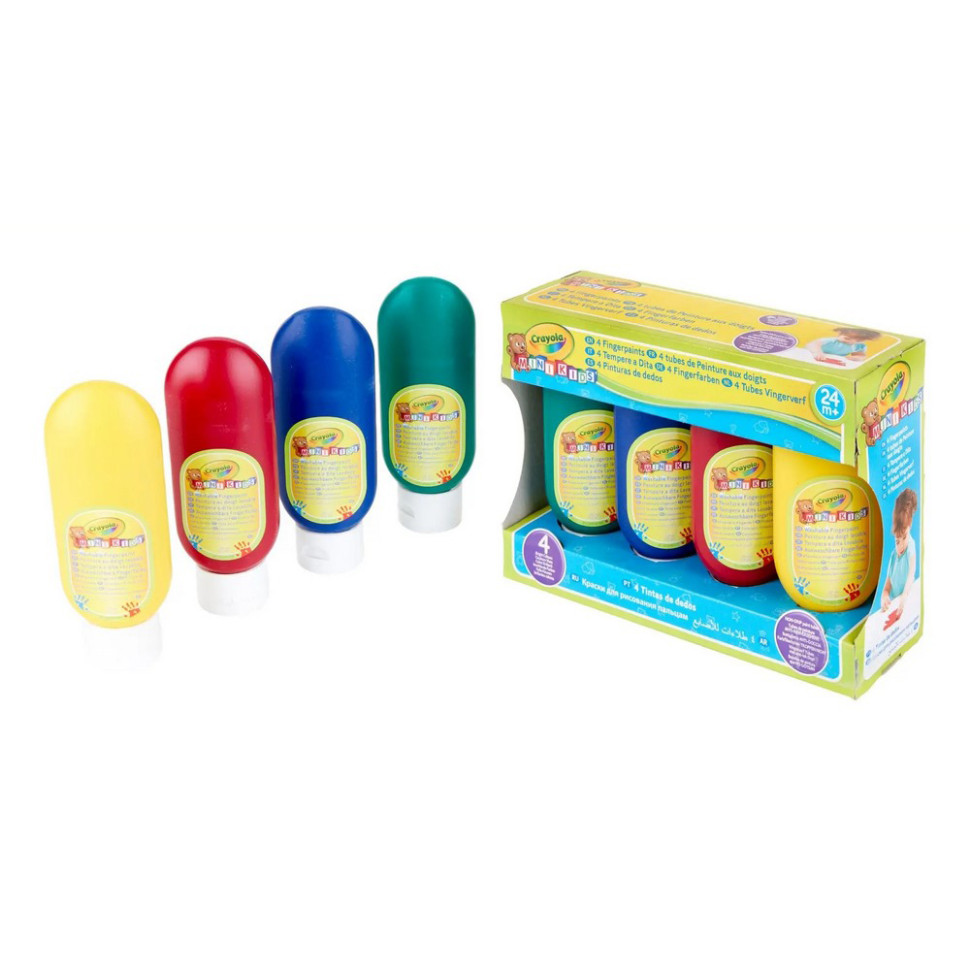 Набор пальчиковых красок Mini Kids Crayola 256455.106, 4 штучки