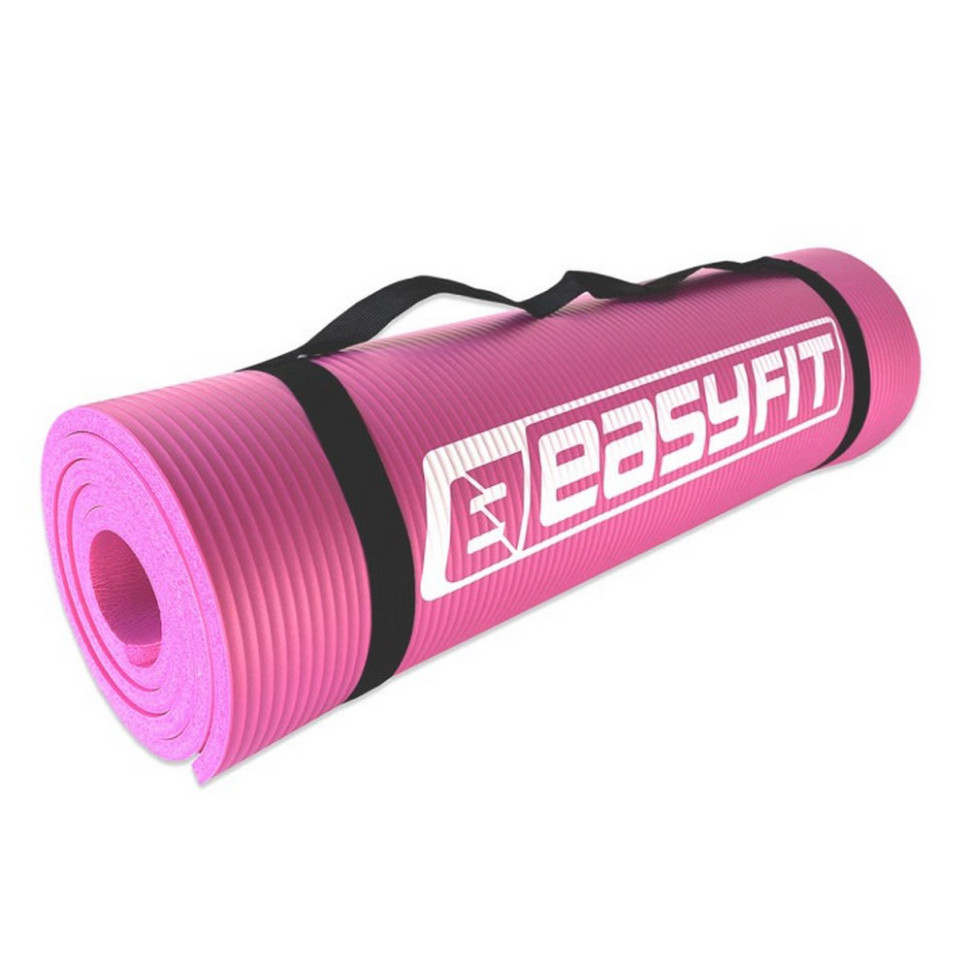 Килимок для фітнесу та йоги EasyFit EF-1919-P, NBR 10 мм, рожевий
