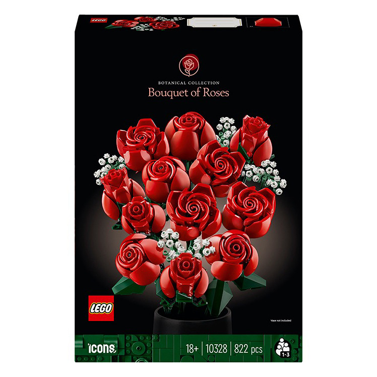 Конструктор LEGO Icons Букет троянд 10328, 822 деталі 