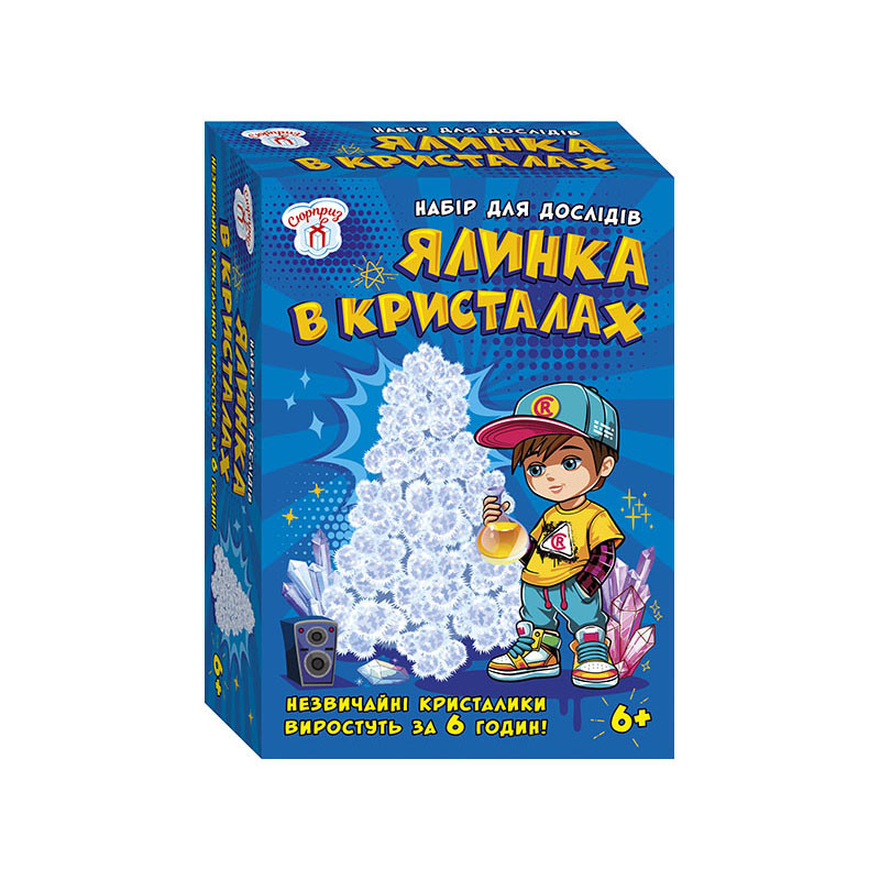 Набір для експериментів Ялинка в кристалах Ранок 10114178 біла
