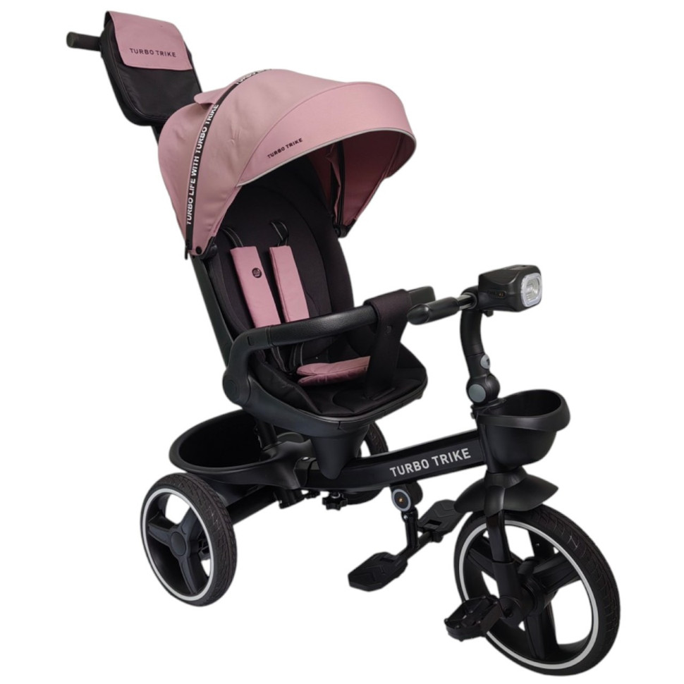 Велосипед дитячий триколісний Turbo Trike MT 1002-1 Mauve Pink з батьківською ручкою