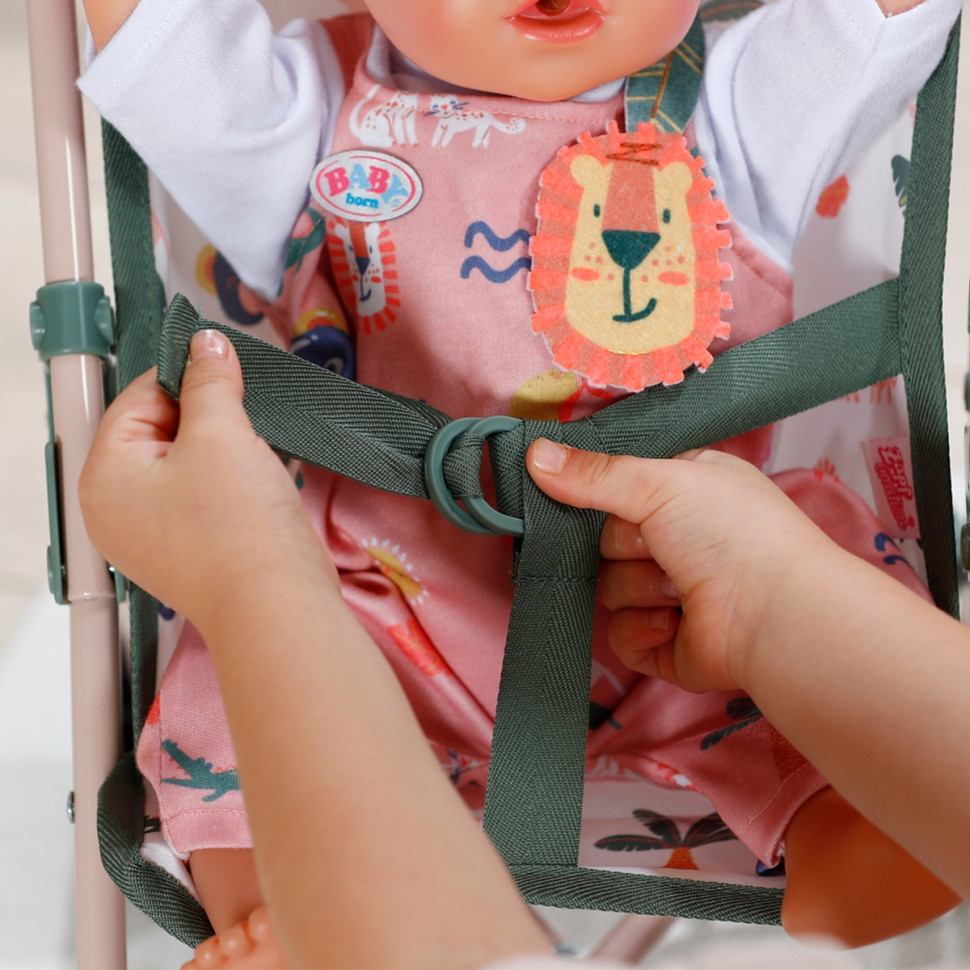 Коляска для куклы Тропики BABY born 838327 прогулочная, складная