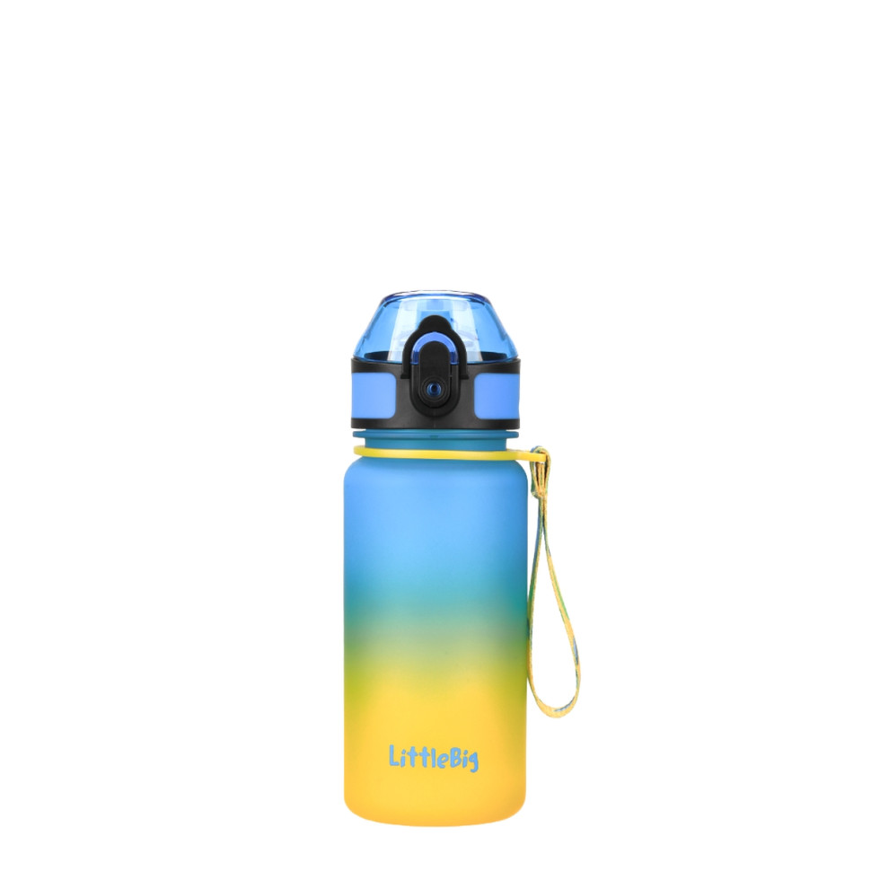 Дитяча пляшка для води LittleBig UZSPACE 3020(Yellow-Blue) 350 мл, жовто-блакитна