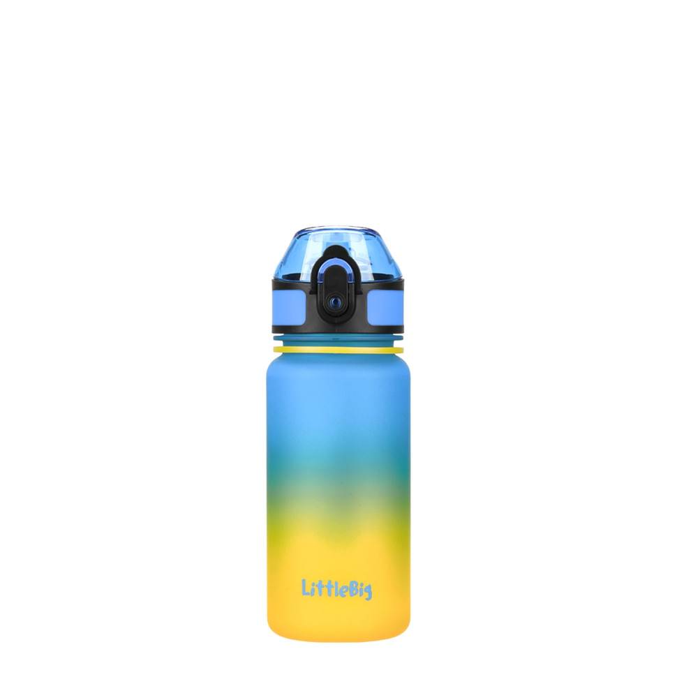 Дитяча пляшка для води LittleBig UZSPACE 3020(Yellow-Blue) 350 мл, жовто-блакитна