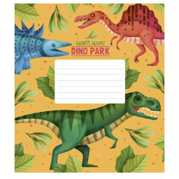 Тетрадь ученическая Dino park Школярик 012-3227K-1  в клетку на 12 листов