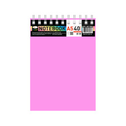 Блокнот А5 Апельсин В-БП5-40(Pink) 40 листов, пружина сверху