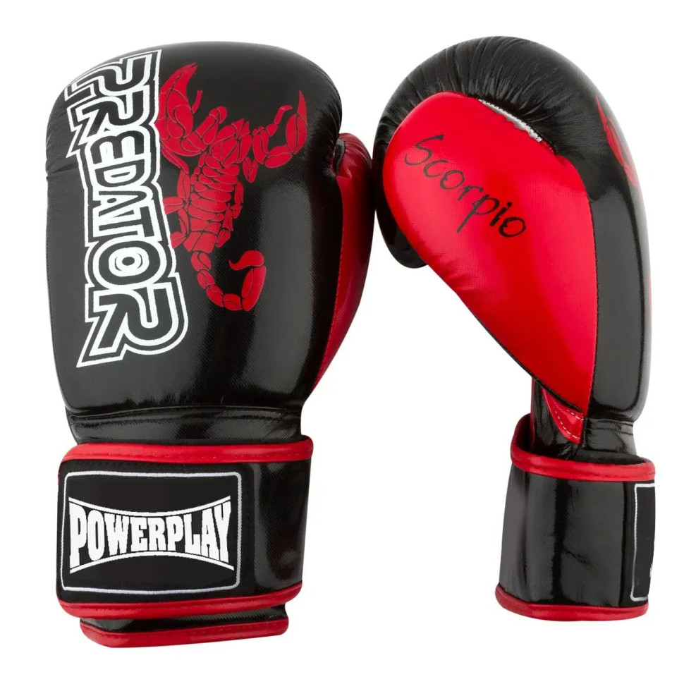 Боксерские перчатки Scorpio PowerPlay PP_3007_10oz_Black, Черные карбон 10 унций