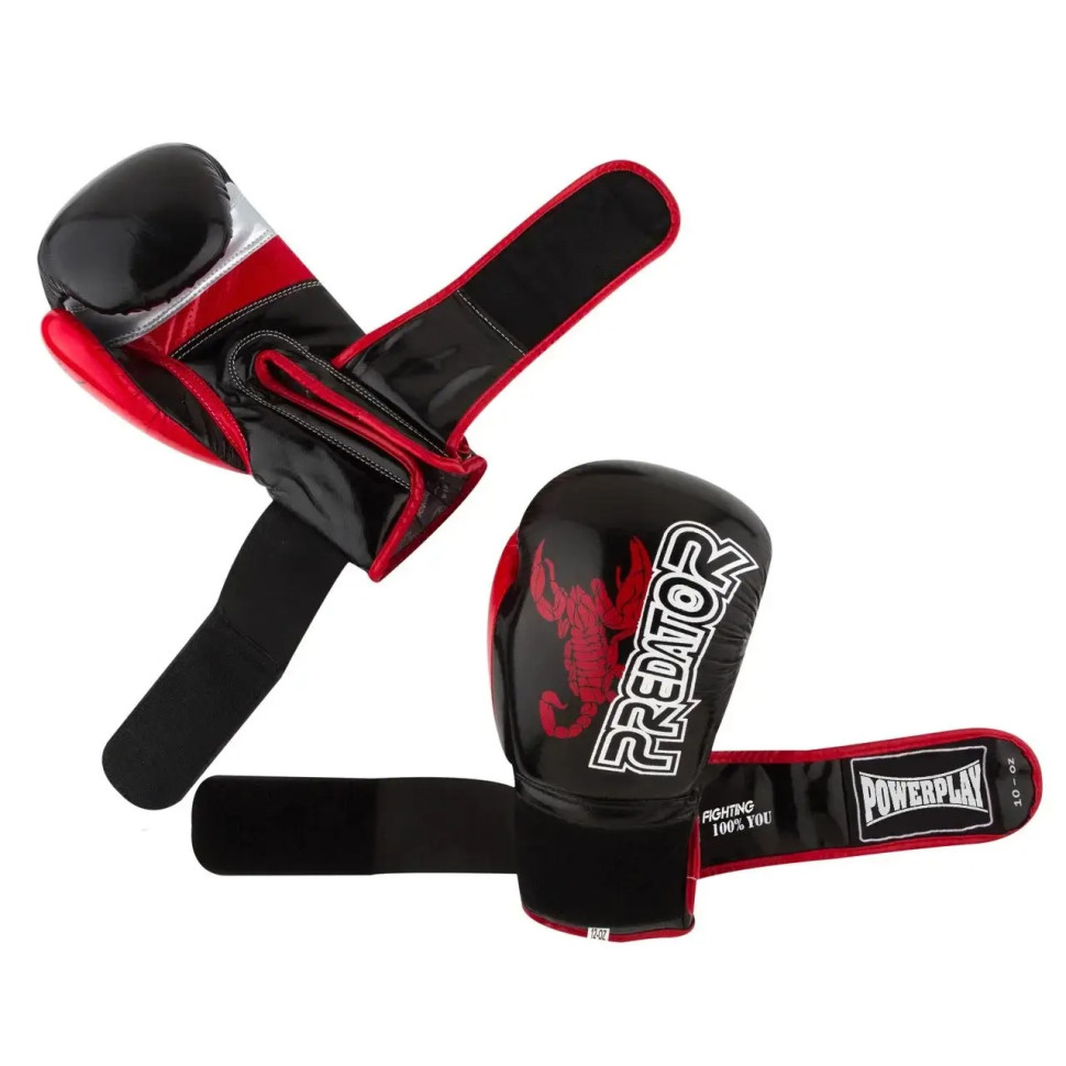 Боксерские перчатки Scorpio PowerPlay PP_3007_10oz_Black, Черные карбон 10 унций