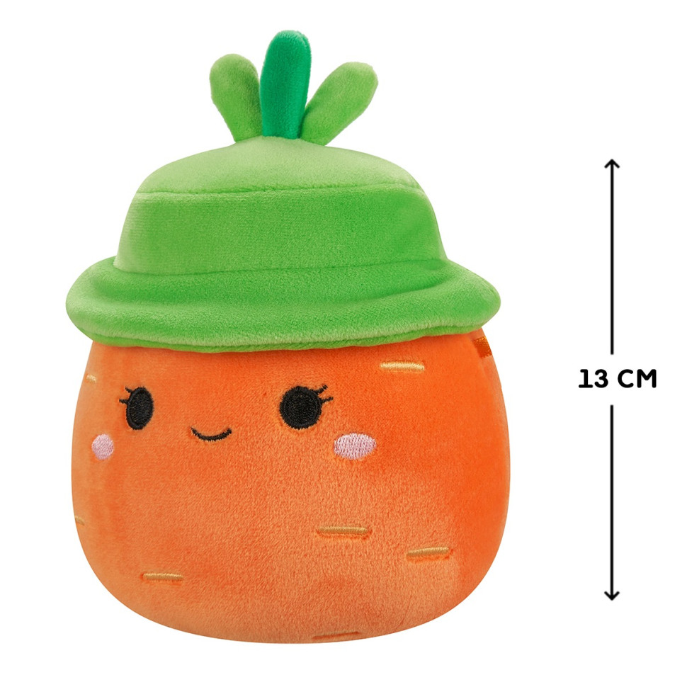 Детская мягкая игрушка Морковка Каролина в шляпе Squishmallows SQER01182, 13 см