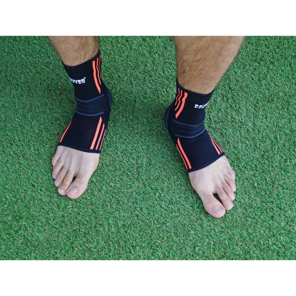 Бандажі на гомілкостоп Ankle Support Power System PS_6022_M_Black/Orange, M