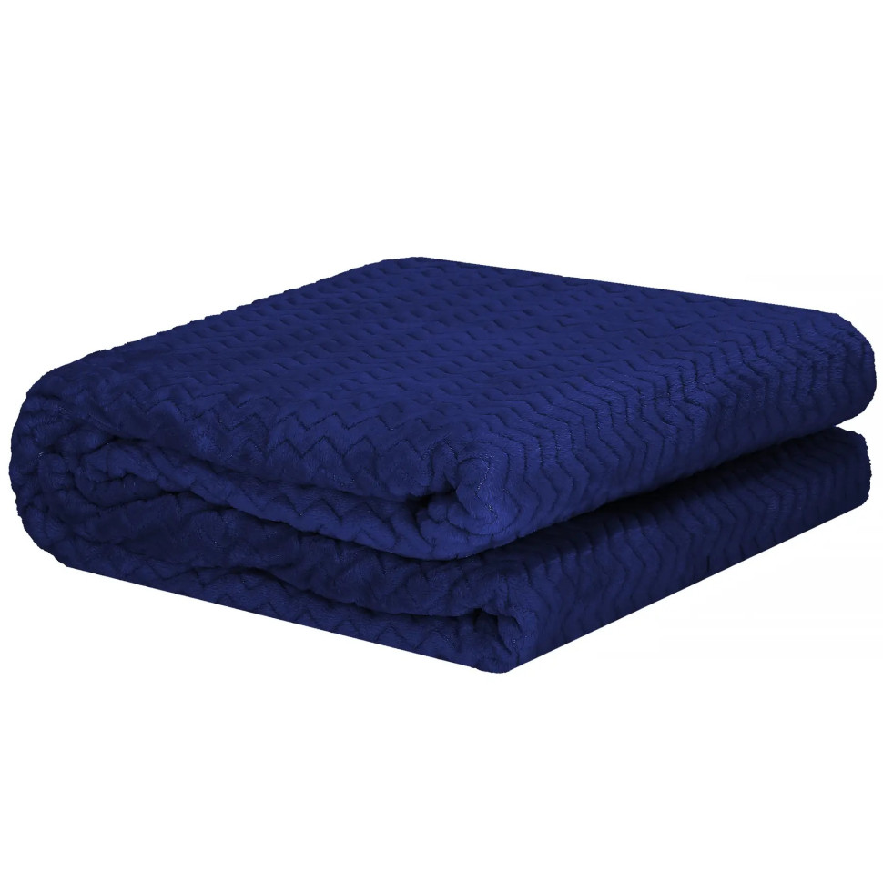 Плед-покрывало Extra Soft Springos HA7158 темно-синий 200x220 см