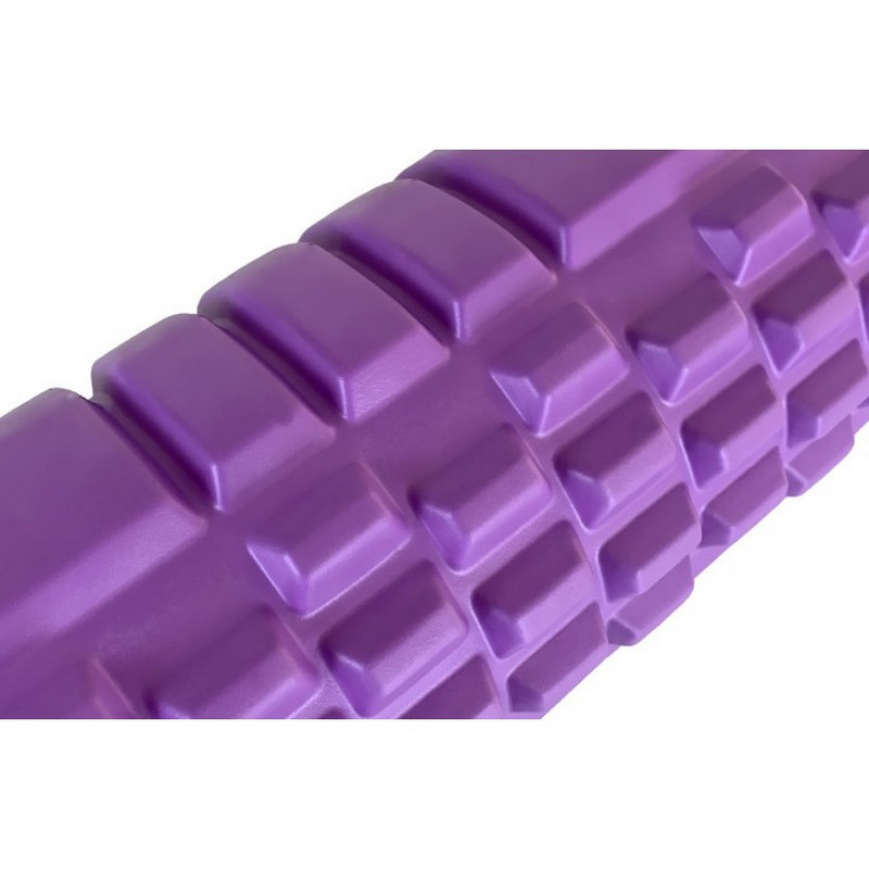 Масажний ролик Grid Roller 1.1 EasyFit EF-2020a-V 33 см, міцний масажер, фіолетовий