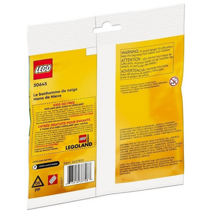 Конструктор Creator Снеговик с граблями LEGO 30645, 78 деталей