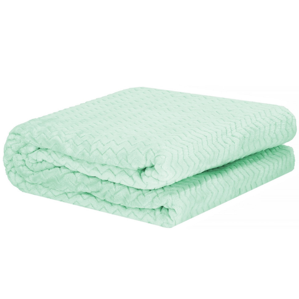 Плед-покрывало Extra Soft Springos HA7121 мятный 70 x 160 см
