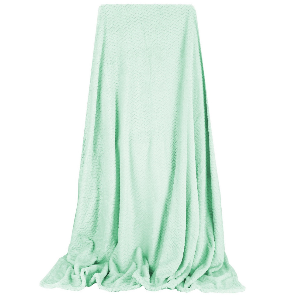 Плед-покрывало Extra Soft Springos HA7121 мятный 70 x 160 см
