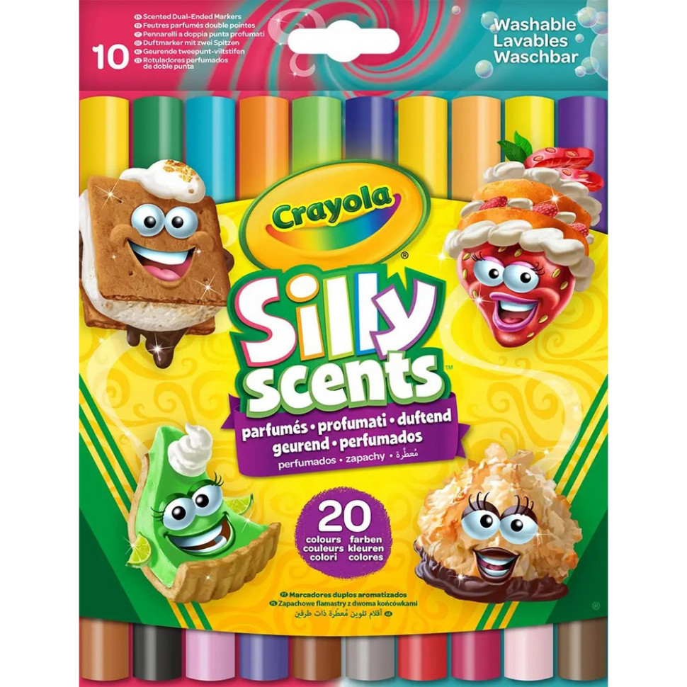 Набір двосторонніх фломастерів Silly Scents Crayola 58-8344 з ароматом, 10 шт