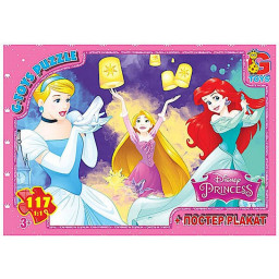 Дитячий пазл "Принцеси Дісней" G-Toys PD93 плакат 117 елементів