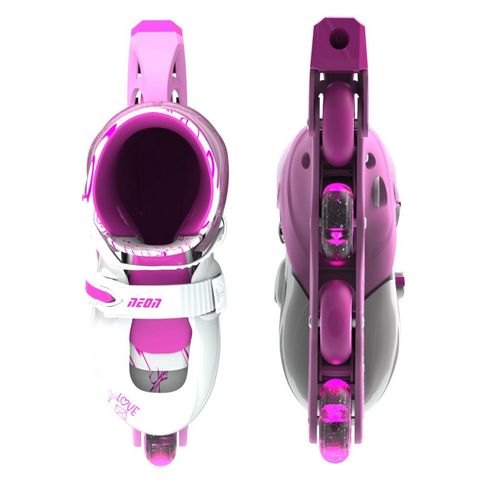 Дитячі ролики Inline Neon NT07P4 колеса що світяться, розмір 30-33, рожевий
