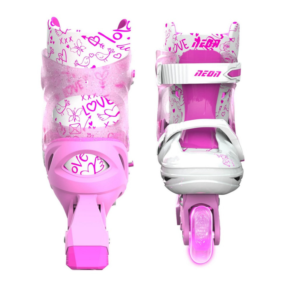 Дитячі ролики Inline Neon NT07P4 колеса що світяться, розмір 30-33, рожевий