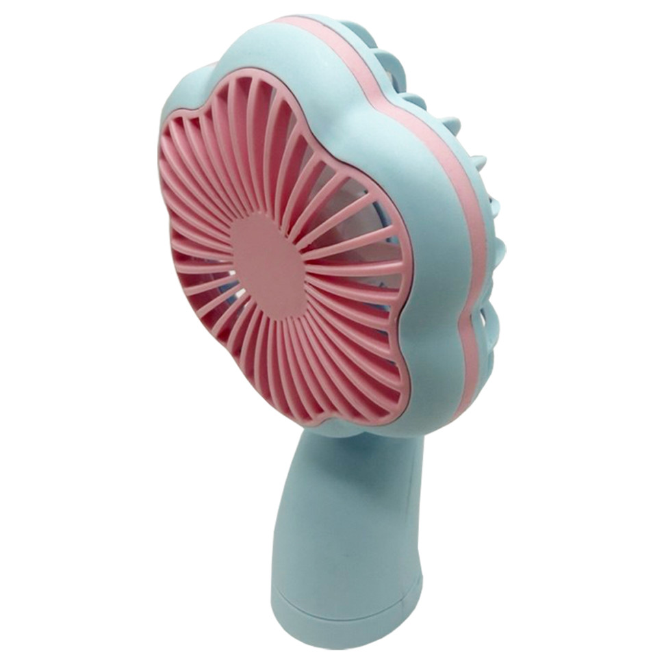 Портативний ручний вентилятор 2 в 1 Bambi MK 5612(Blue) 2 режими