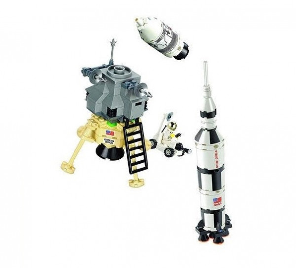 Стеклянная елочная игрушка Ракета 10 см, подвеска фото