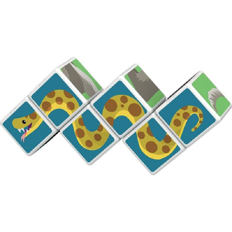 Будівельний магнітный конструктор Geomag MAGICUBE 145GM JungleAnimals + 9 cards