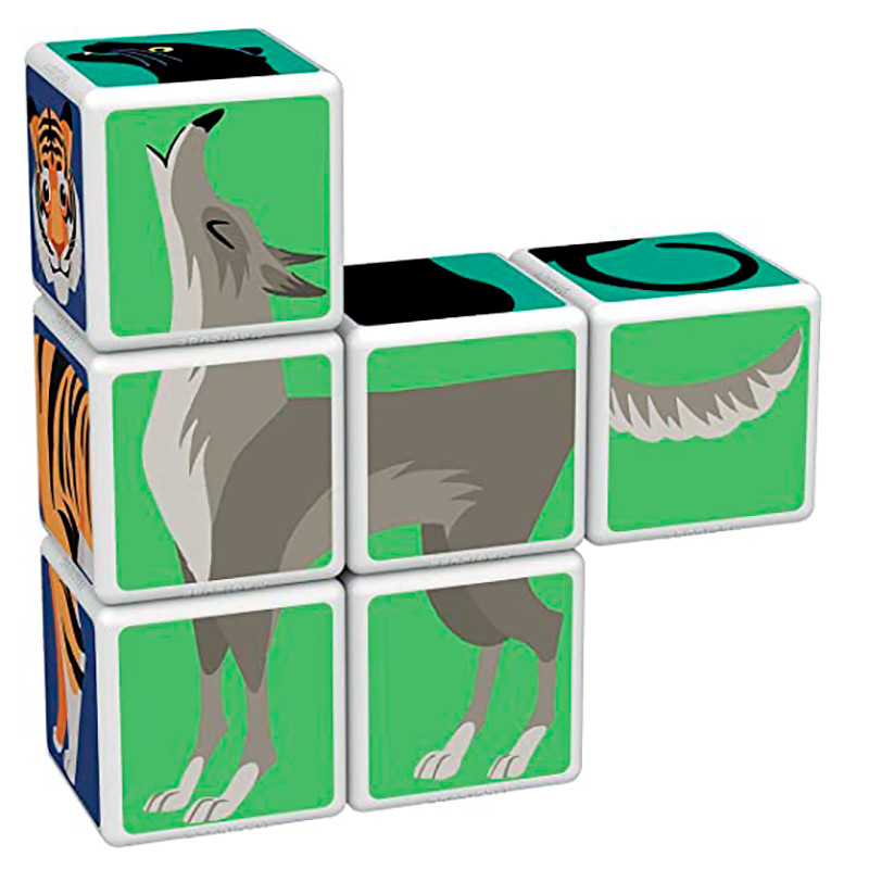 Будівельний магнітный конструктор Geomag MAGICUBE 145GM JungleAnimals + 9 cards