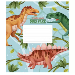 Тетрадь ученическая Dino park Школярик 012-3227K-2  в клетку на 12 листов                         