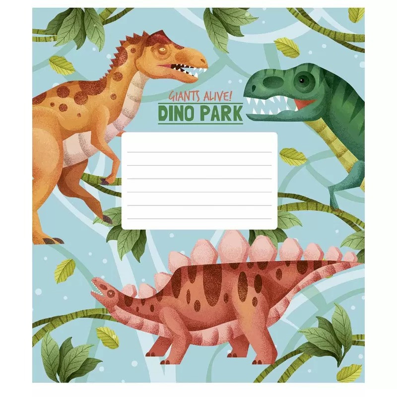 Тетрадь ученическая Dino park Школярик 012-3227K-2  в клетку на 12 листов                         