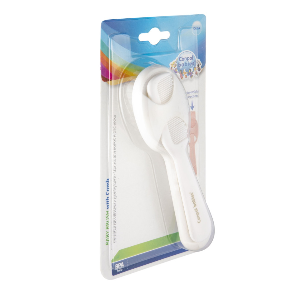 Щетка для волос с расческой Canpol babies 56/160_whi с рождения